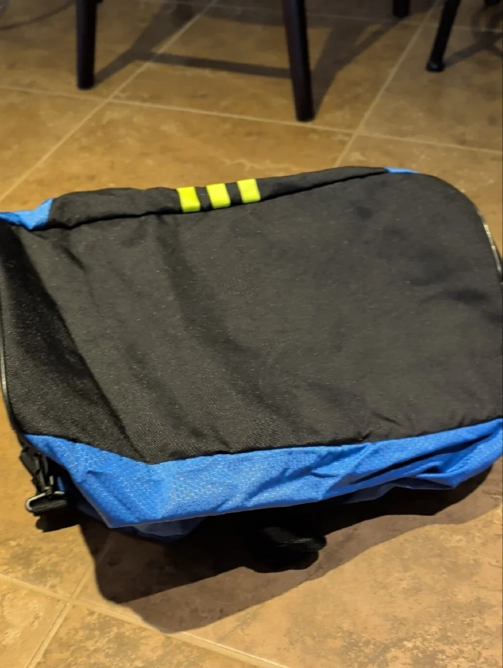 adidas Blue and Neon Yellow Training Duffel